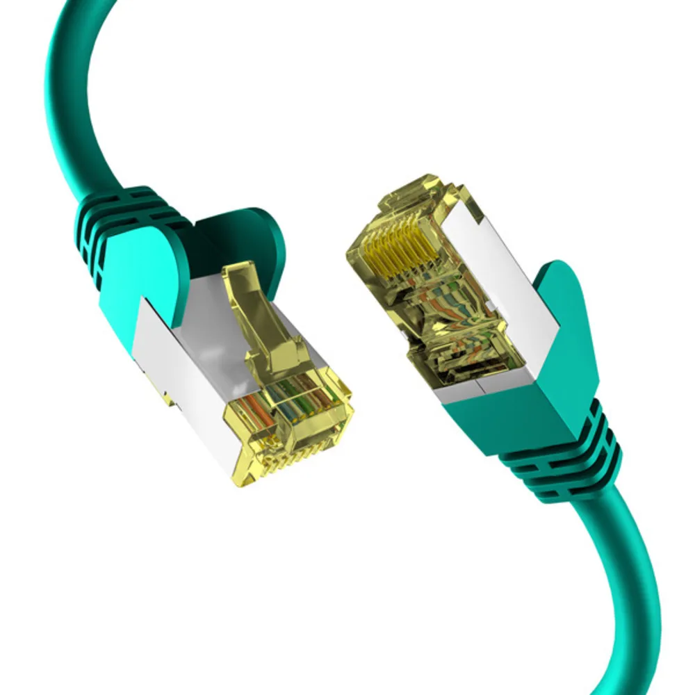 Patchkabel CAT6a GRÜN 0,25m Patchkabel S/FTP PIMF, RJ45 Netzwerkkabel Ethernetkabel LAN DSL - 1 VPE = 10 Stï¿½ck fra EFB Elektronik – produktbillede
