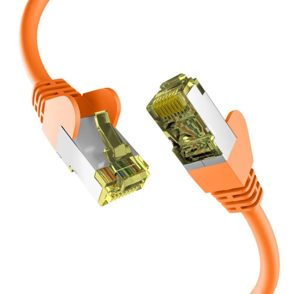 Patchkabel CAT6a ORANGE 2m Patchkabel S/FTP PIMF, RJ45 Netzwerkkabel Ethernetkabel LAN DSL - 1 VPE = 10 Stï¿½ck fra EFB Elektronik – produktbillede