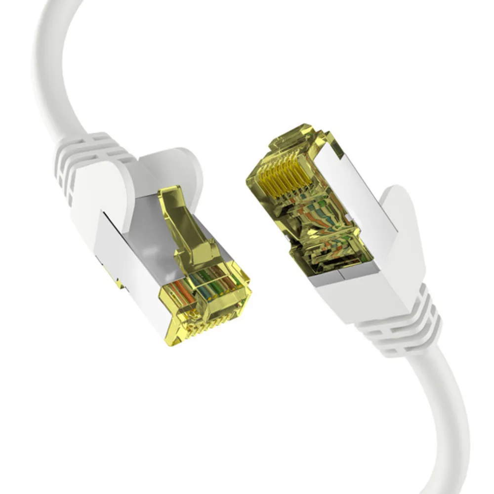 Patchkabel CAT6a WEISS 5m Patchkabel S/FTP PIMF, RJ45 Netzwerkkabel Ethernetkabel LAN DSL - 1 VPE = 10 Stï¿½ck fra EFB Elektronik – produktbillede