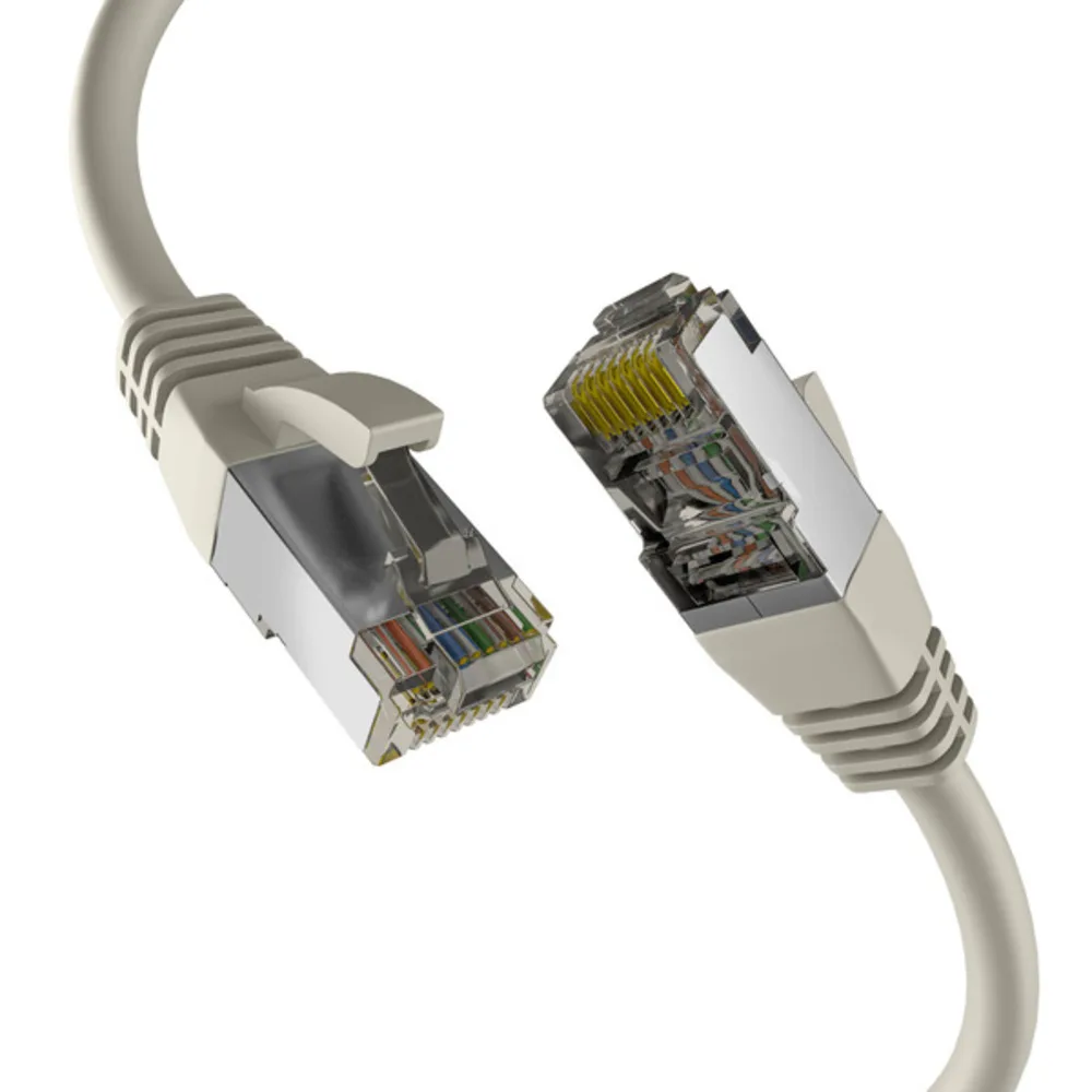 Patchkabel CAT8.1 GRAU 0,25m RJ45 PATCHKABEL S/FTP PIMF, LSZH 2000MHZ 40GB NETZWERKKABEL - 1 VPE = 10 Stï¿½ck fra EFB Elektronik – produktbillede