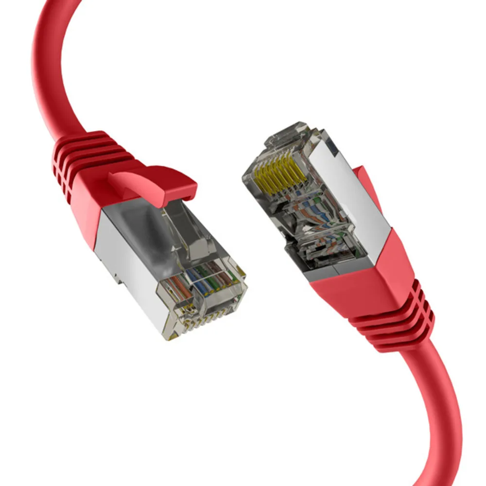 Patchkabel CAT8.1 ROT 3m RJ45 PATCHKABEL S/FTP PIMF, LSZH 2000MHZ 40GB NETZWERKKABEL - 1 VPE = 10 Stï¿½ck fra EFB Elektronik – produktbillede