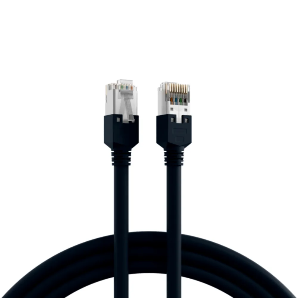 Patchkabel RJ45 Patchkabel Cat.5e F/UTP LSZH, Draka UC300 TM11 2m - 1 VPE = 5 Stï¿½ck fra EFB Elektronik i Sort – produktbillede