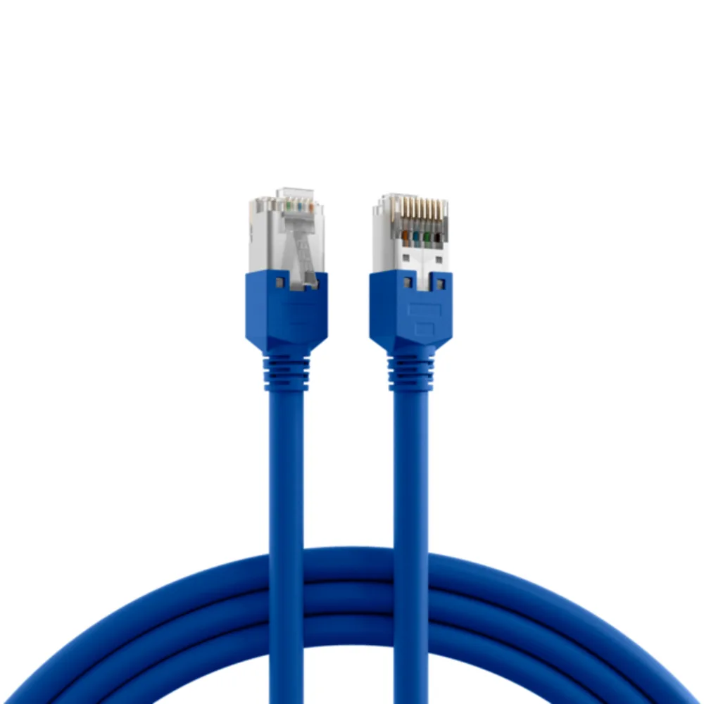 Patchkabel RJ45 Patchkabel Cat.5e F/UTP LSZH, Draka UC300 TM11 2m - 1 VPE = 5 Stï¿½ck fra EFB Elektronik i Blå – produktbillede