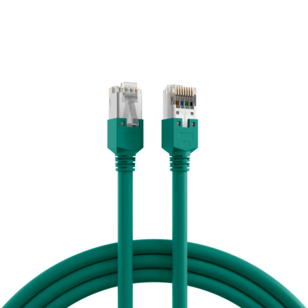 Patchkabel RJ45 Patchkabel Cat.5e SF/UTP LSZH, Draka UC300 TM11 1,5m - 1 VPE = 5 Stï¿½ck fra EFB Elektronik i Grøn – produktbillede