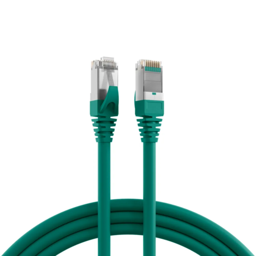 Patchkabel RJ45 Patchkabel Cat.5e SF/UTP PUR, RAL6018 grün 2m - 1 VPE = 150 Stï¿½ck fra EFB Elektronik – produktbillede
