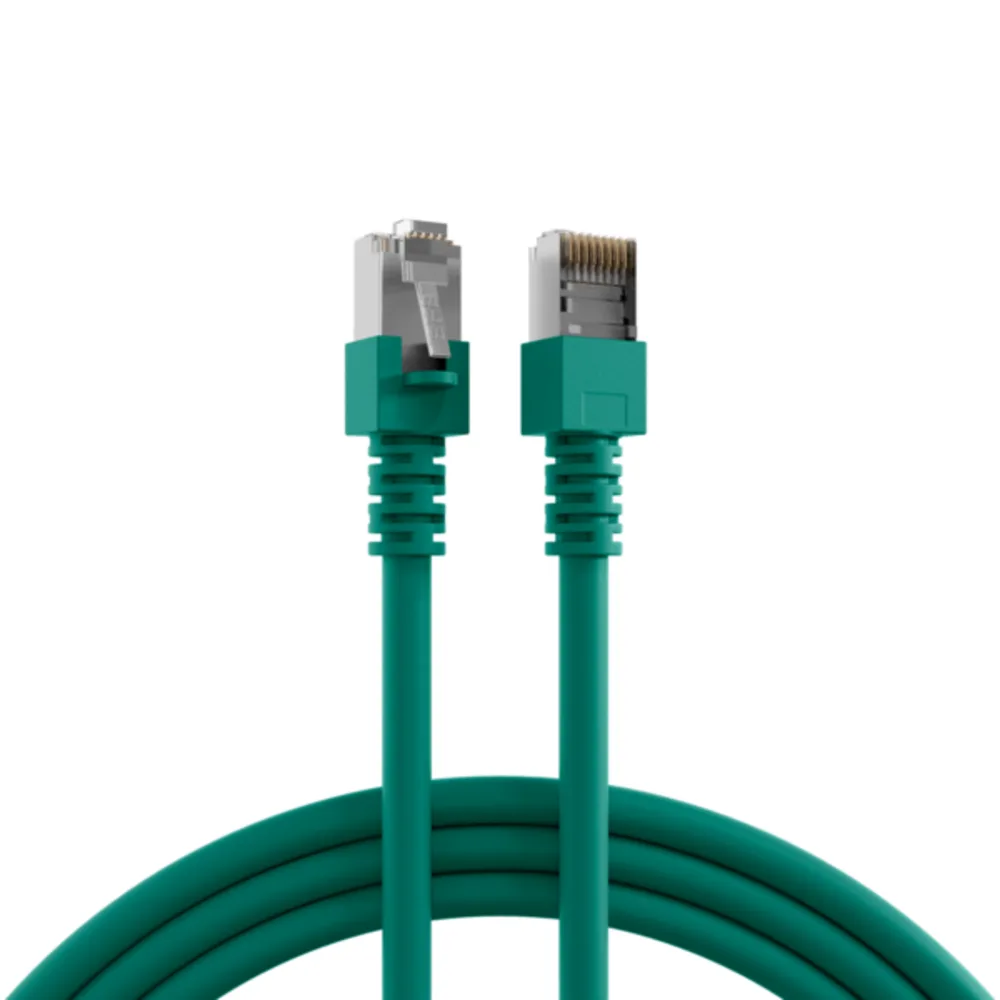 Patchkabel RJ45 Patchkabel Cat.5e SF/UTP PVC, CCA 3m - 1 VPE = 10 Stï¿½ck by EFB Elektronik in Green – product photo