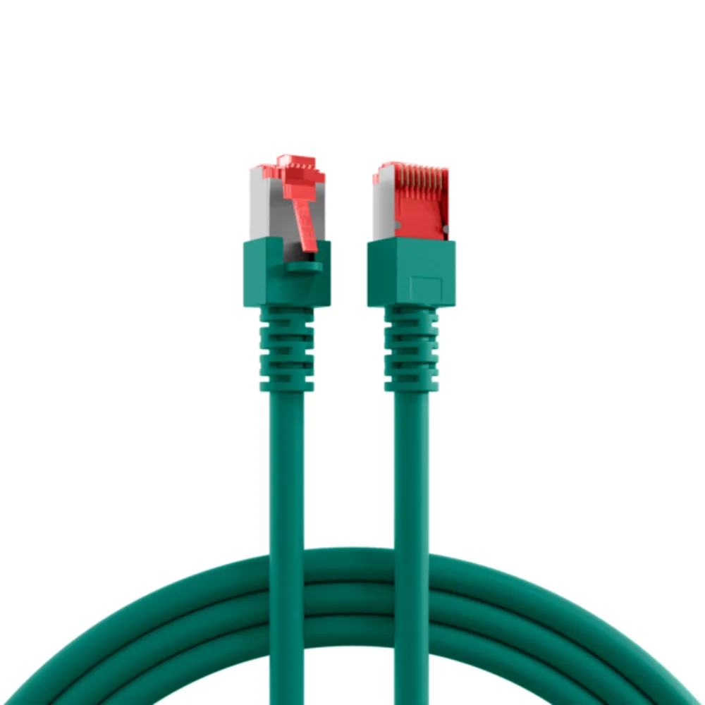 Patchkabel RJ45 Patchkabel Cat.6 S/FTP LSZH, 0,5m - 1 VPE = 10 Stï¿½ck fra EFB Elektronik i Grøn – produktbillede
