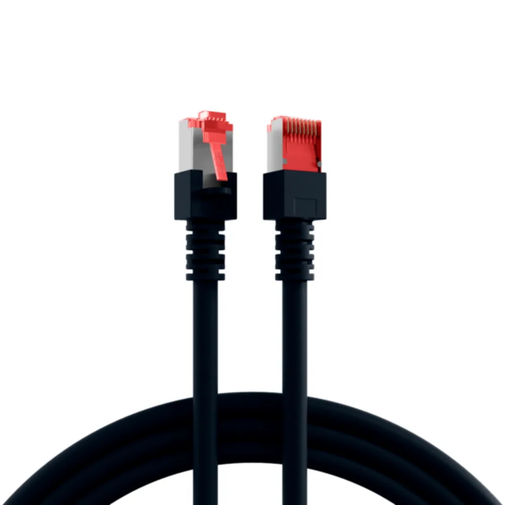 Patchkabel RJ45 Patchkabel Cat.6 S/FTP LSZH, 1,5m - 1 VPE = 10 Stï¿½ck van EFB Elektronik in Zwart – productfoto