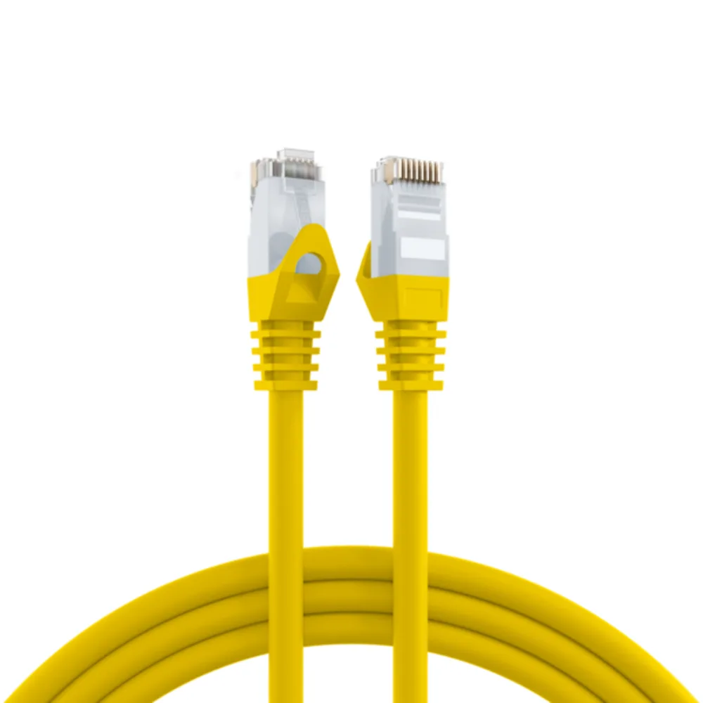 Patchkabel RJ45 Patchkabel Cat.6 U/UTP LSZH, CCA gelb 0,25m - 1 VPE = 10 Stï¿½ck fra EFB Elektronik – produktbillede