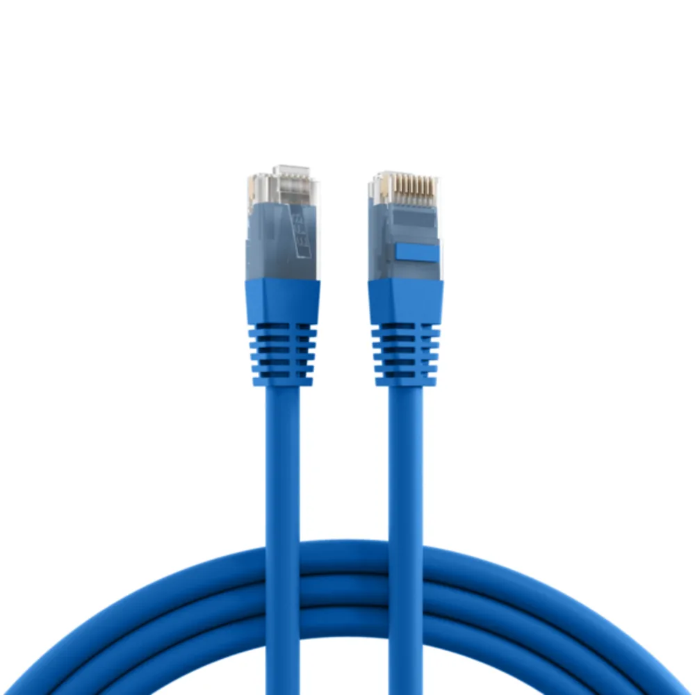 Patchkabel RJ45 Patchkabel Cat.6 U/UTP PVC, CCA 1m - 1 VPE = 10 Stï¿½ck fra EFB Elektronik i Blå – produktbillede