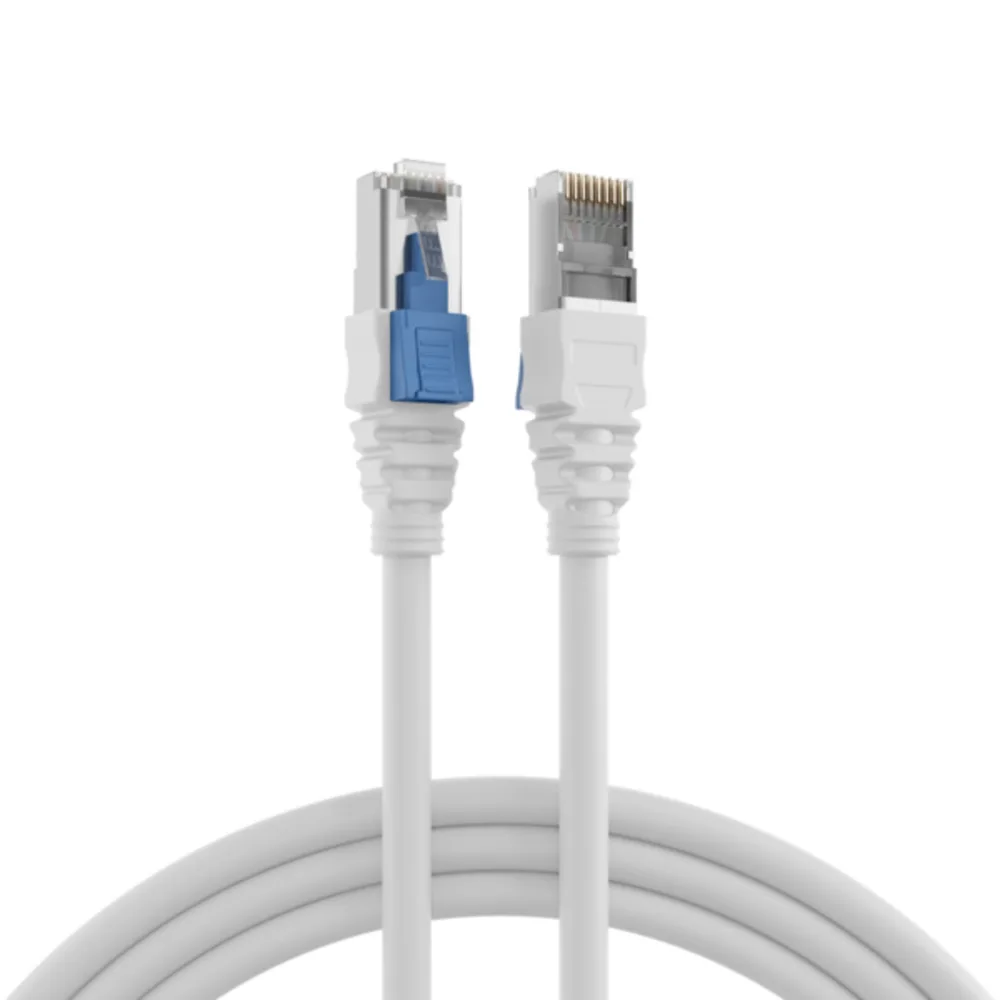Patchkabel RJ45 Patchkabel Cat.6A S/FTP LSZH, BC AWG26 abschließbar weiß 1m - 1 VPE = 150 Stï¿½ck från EFB Elektronik – produktbild