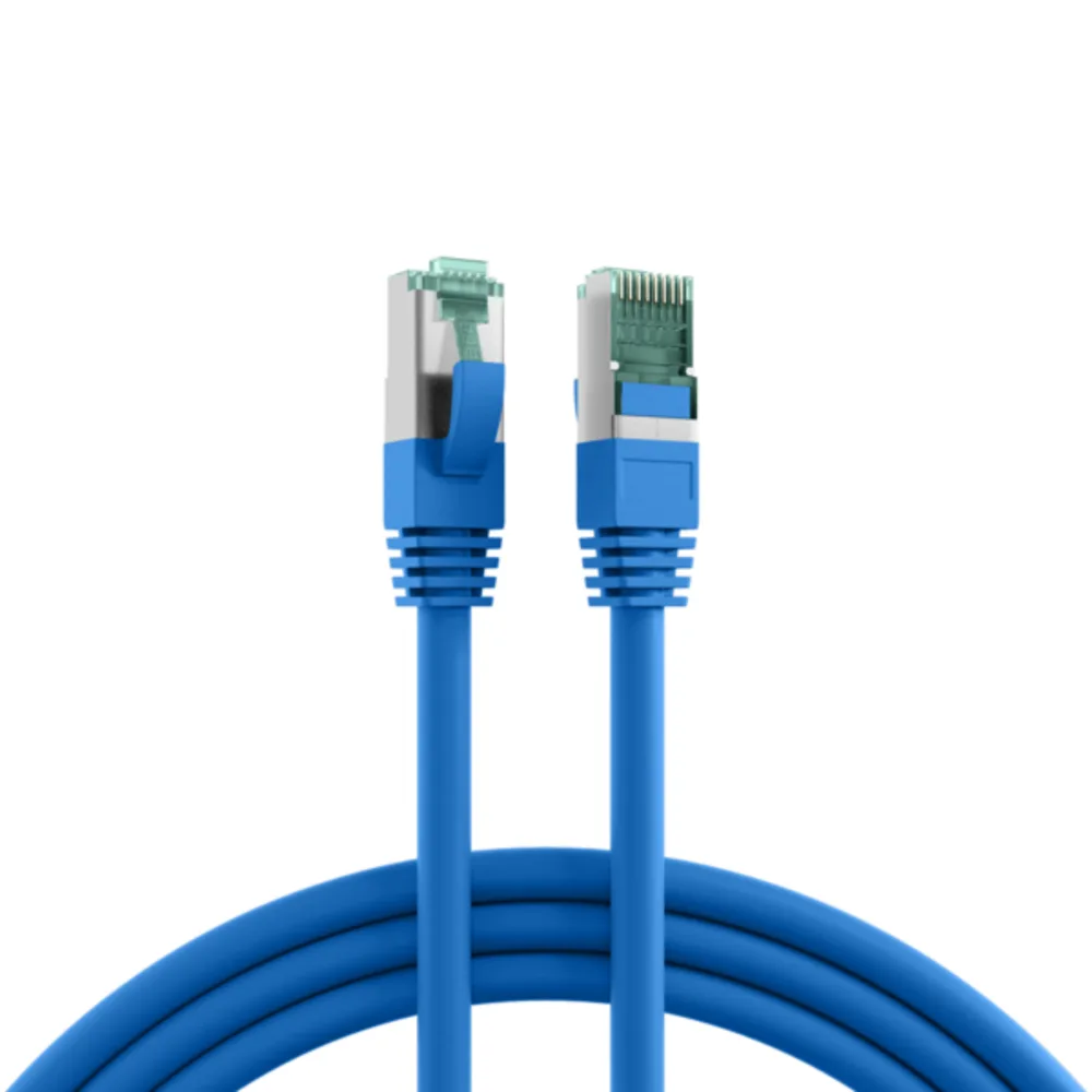 Patchkabel RJ45 Patchkabel Cat.6A S/FTP LSZH, blau 0,15m - 1 VPE = 10 Stï¿½ck från EFB Elektronik – produktbild