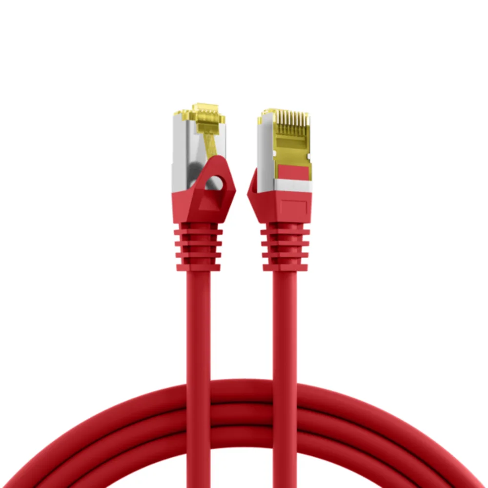 Patchkabel RJ45 Patchkabel Cat.6A S/FTP LSZH, Cat.7 Rohkabel rot 10m - 1 VPE = 5 Stï¿½ck by EFB Elektronik – product photo