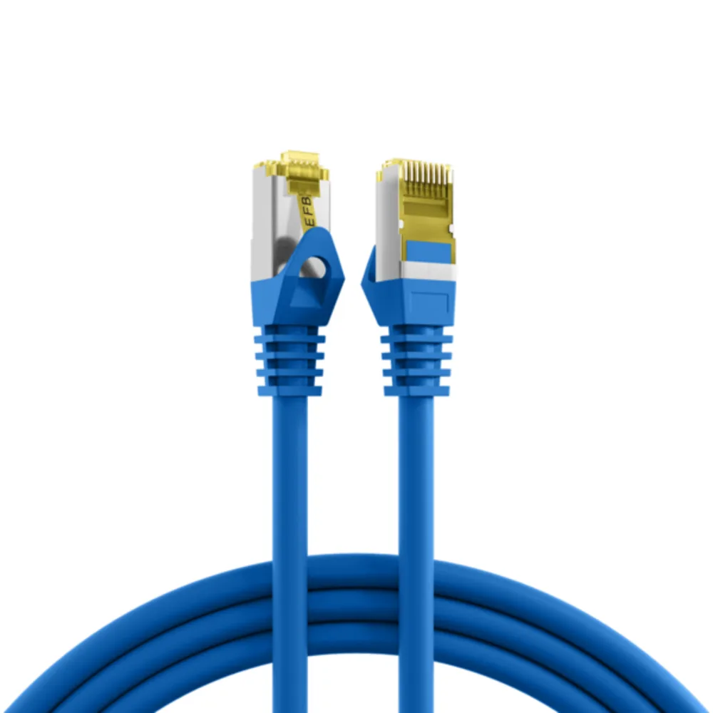 Patchkabel RJ45 Patchkabel Cat.6A S/FTP LSZH, Cat.7 Rohkabel blau 2m - 1 VPE = 10 Stï¿½ck fra EFB Elektronik – produktbillede