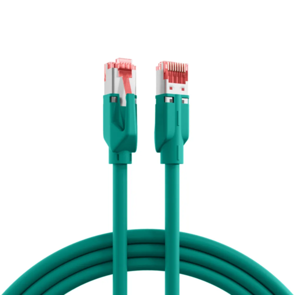Patchkabel RJ45 Patchkabel Cat.6A S/FTP LSZH, Dätwyler 7702 TM21 1m - 1 VPE = 5 Stï¿½ck fra EFB Elektronik i Grøn – produktbillede