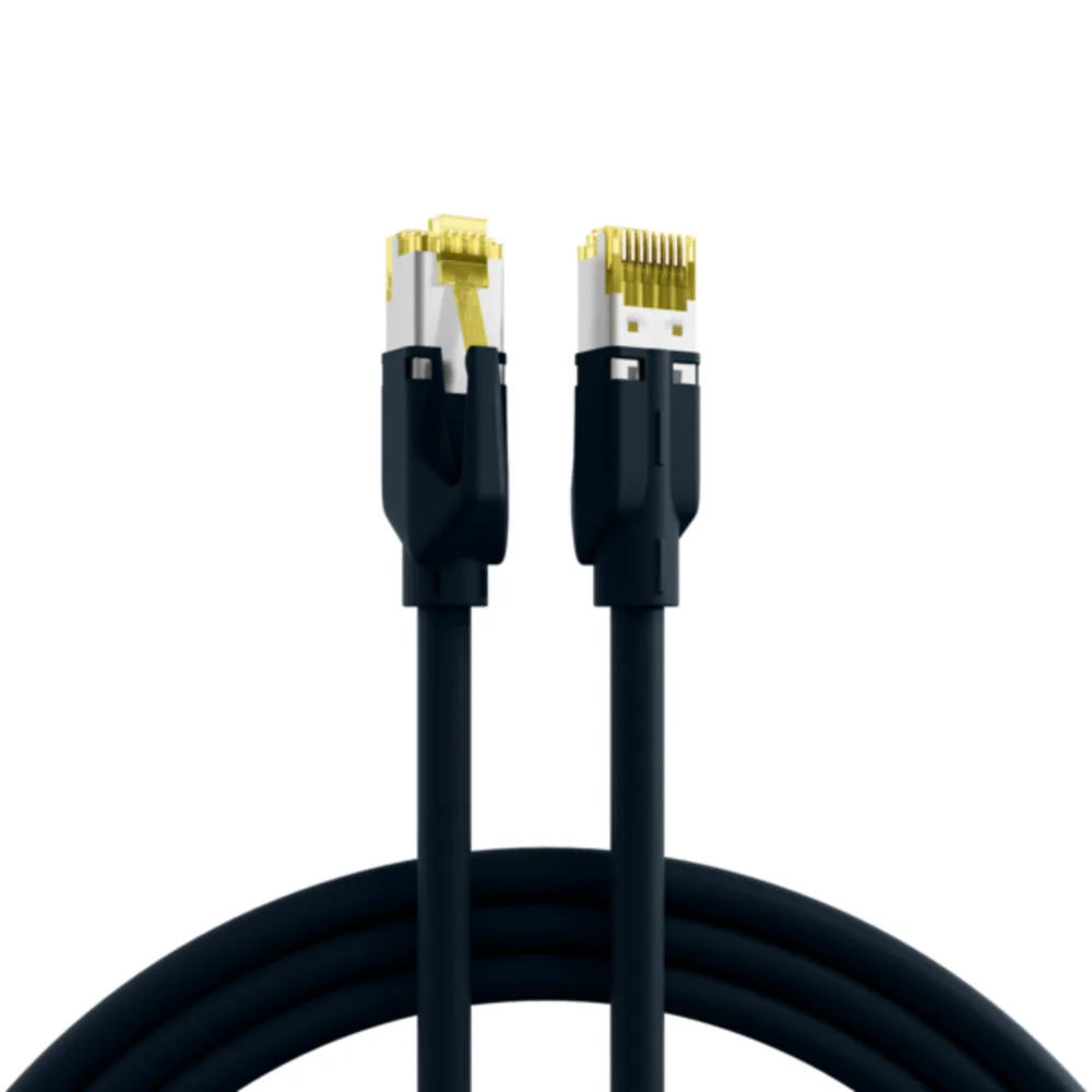 Patchkabel RJ45 Patchkabel Cat.6A S/FTP LSZH, Dätwyler 7702 TM31 schwarz 5m - 1 VPE = 5 Stï¿½ck by EFB Elektronik – product photo
