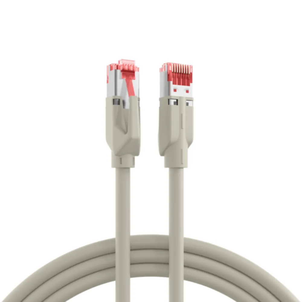 Patchkabel RJ45 Patchkabel Cat.6A S/FTP LSZH, Dätwyler 7702 TM21 3m - 1 VPE = 5 Stï¿½ck från EFB Elektronik i Grå – produktbild