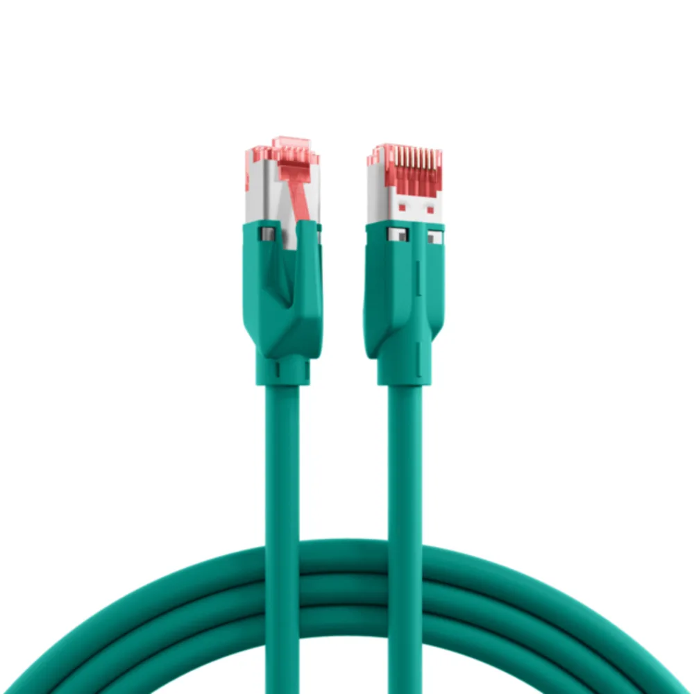 Patchkabel RJ45 Patchkabel Cat.6A S/FTP LSZH, Draka UC900 TM21 1m - 1 VPE = 5 Stï¿½ck fra EFB Elektronik i Grøn – produktbillede