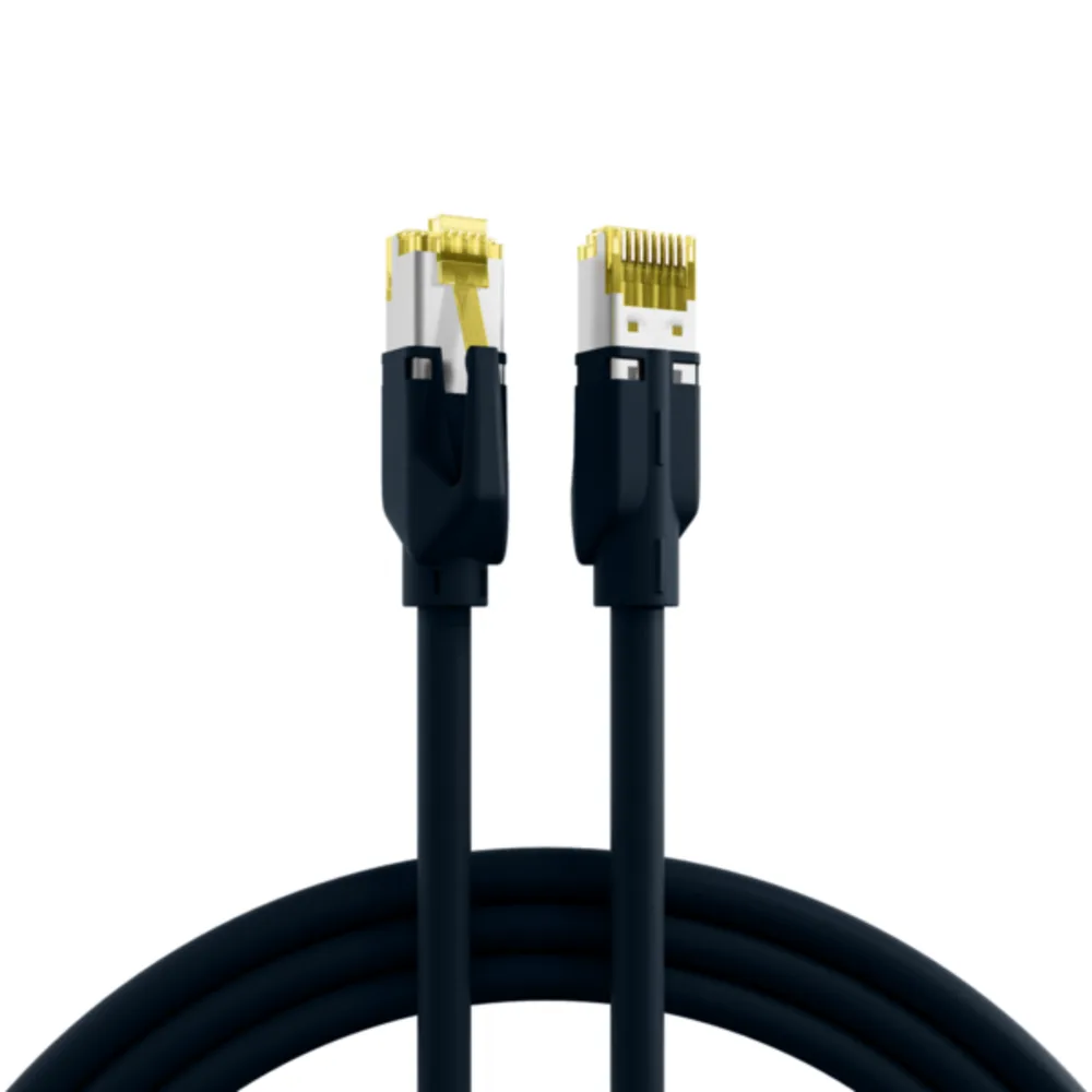 Patchkabel RJ45 Patchkabel Cat.6A S/FTP LSZH, Draka UC900 TM31 schwarz 7,5m - 1 VPE = 5 Stï¿½ck by EFB Elektronik – product photo