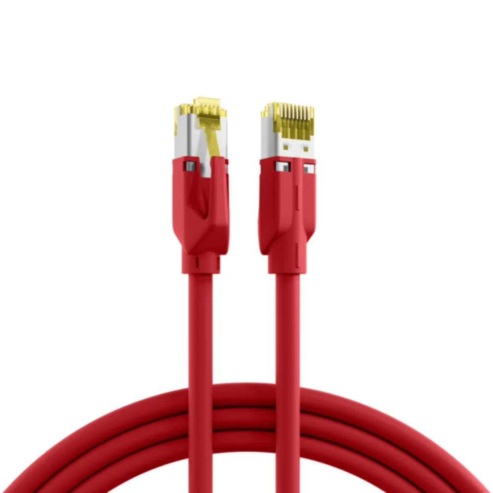 Patchkabel RJ45 Patchkabel Cat.6A S/FTP LSZH, Draka UC900 TM31 rot 2m - 1 VPE = 5 Stï¿½ck by EFB Elektronik – product photo