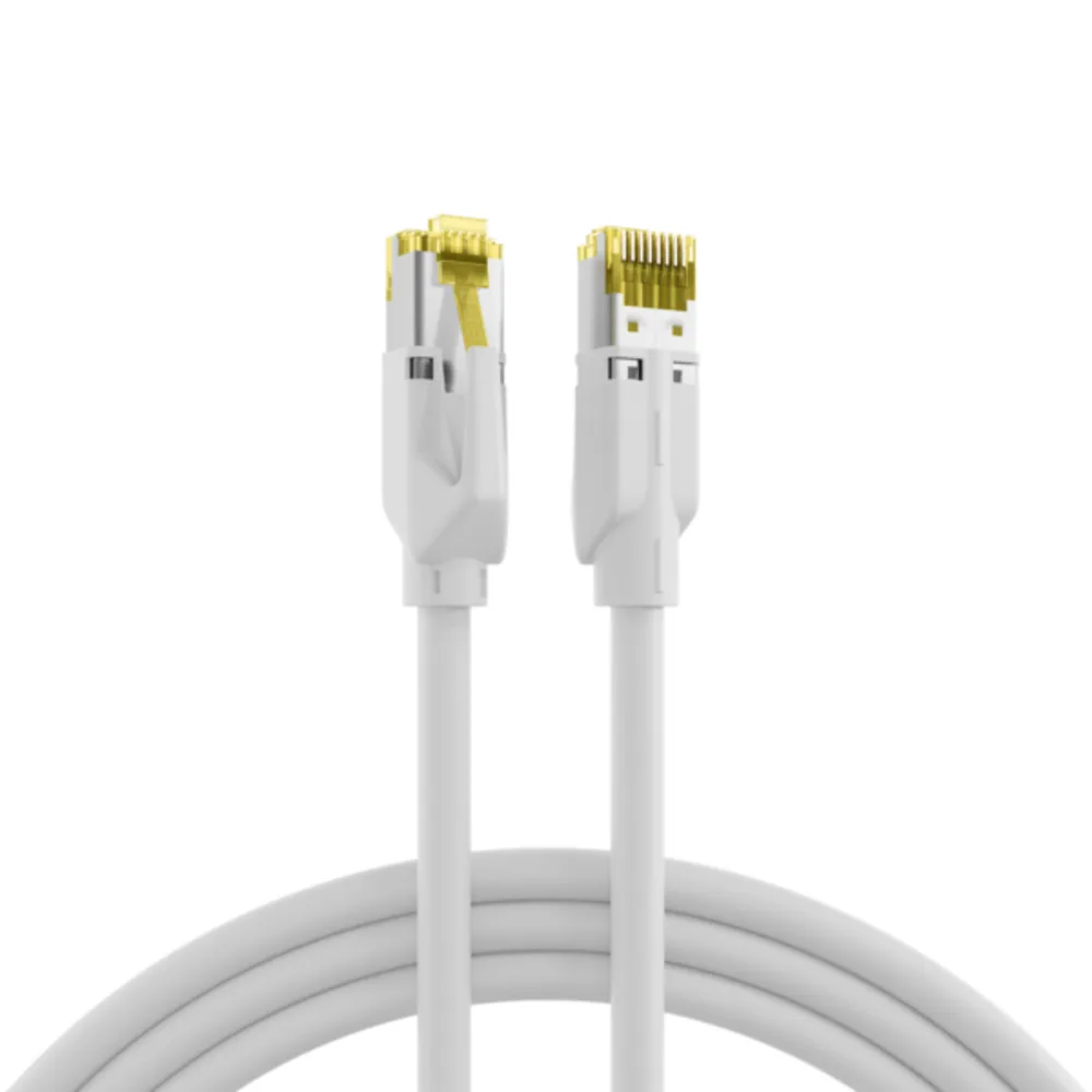 Patchkabel RJ45 Patchkabel Cat.6A S/FTP LSZH, Draka UC900 TM31 weiß 3m - 1 VPE = 5 Stï¿½ck by EFB Elektronik – product photo