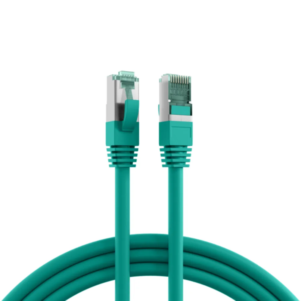 Patchkabel RJ45 Patchkabel Cat.6A S/FTP LSZH, grün 0,5m - 1 VPE = 10 Stï¿½ck by EFB Elektronik – product photo