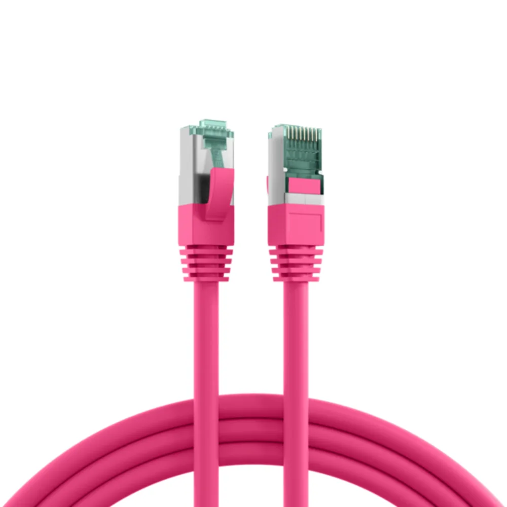 Patchkabel RJ45 Patchkabel Cat.6A S/FTP LSZH, magenta 5m - 1 VPE = 10 Stï¿½ck by EFB Elektronik – product photo