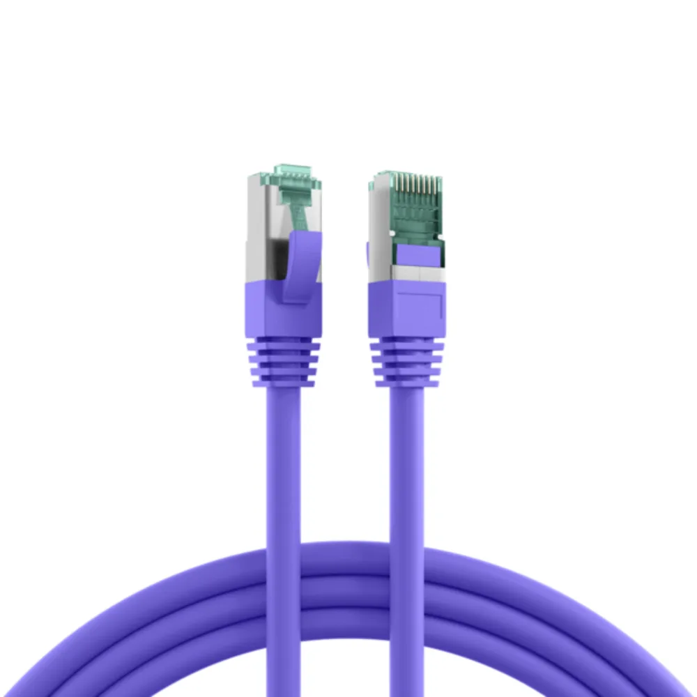 Patchkabel RJ45 Patchkabel Cat.6A S/FTP LSZH, violett 0,5m - 1 VPE = 10 Stï¿½ck by EFB Elektronik – product photo