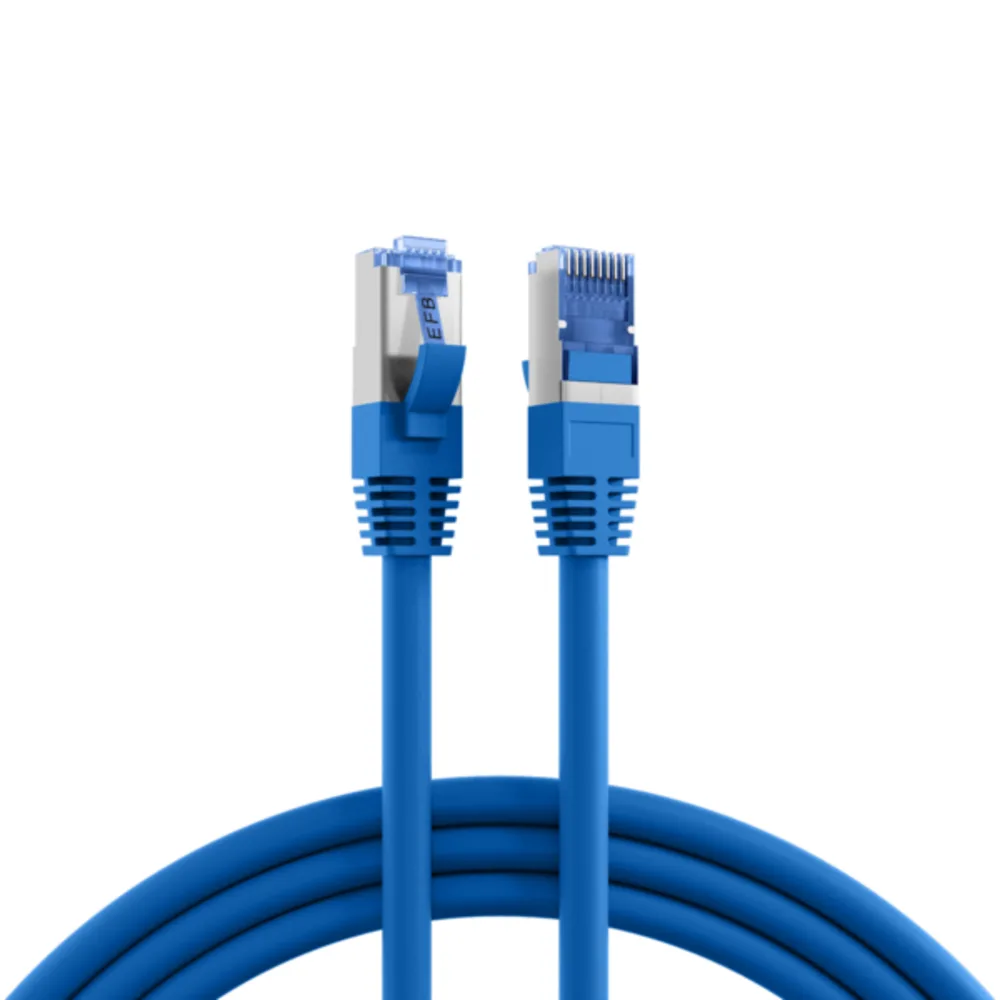 Patchkabel RJ45 Patchkabel Cat.6A S/FTP TPE, Cat.7 Rohkabel superflex blau 10m - 1 VPE = 5 Stï¿½ck by EFB Elektronik – product photo