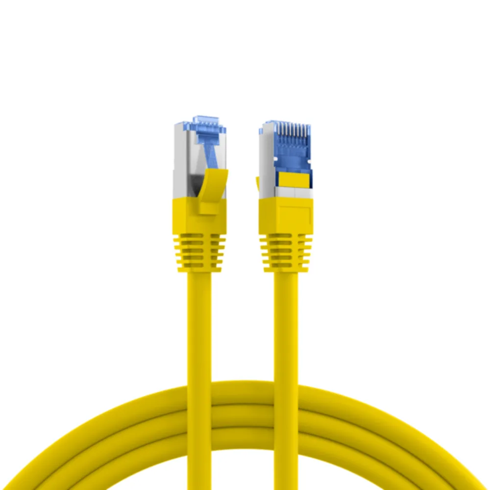 Patchkabel RJ45 Patchkabel Cat.6A S/FTP TPE, Cat.7 Rohkabel superflex gelb 0,5m - 1 VPE = 10 Stï¿½ck by EFB Elektronik – product photo