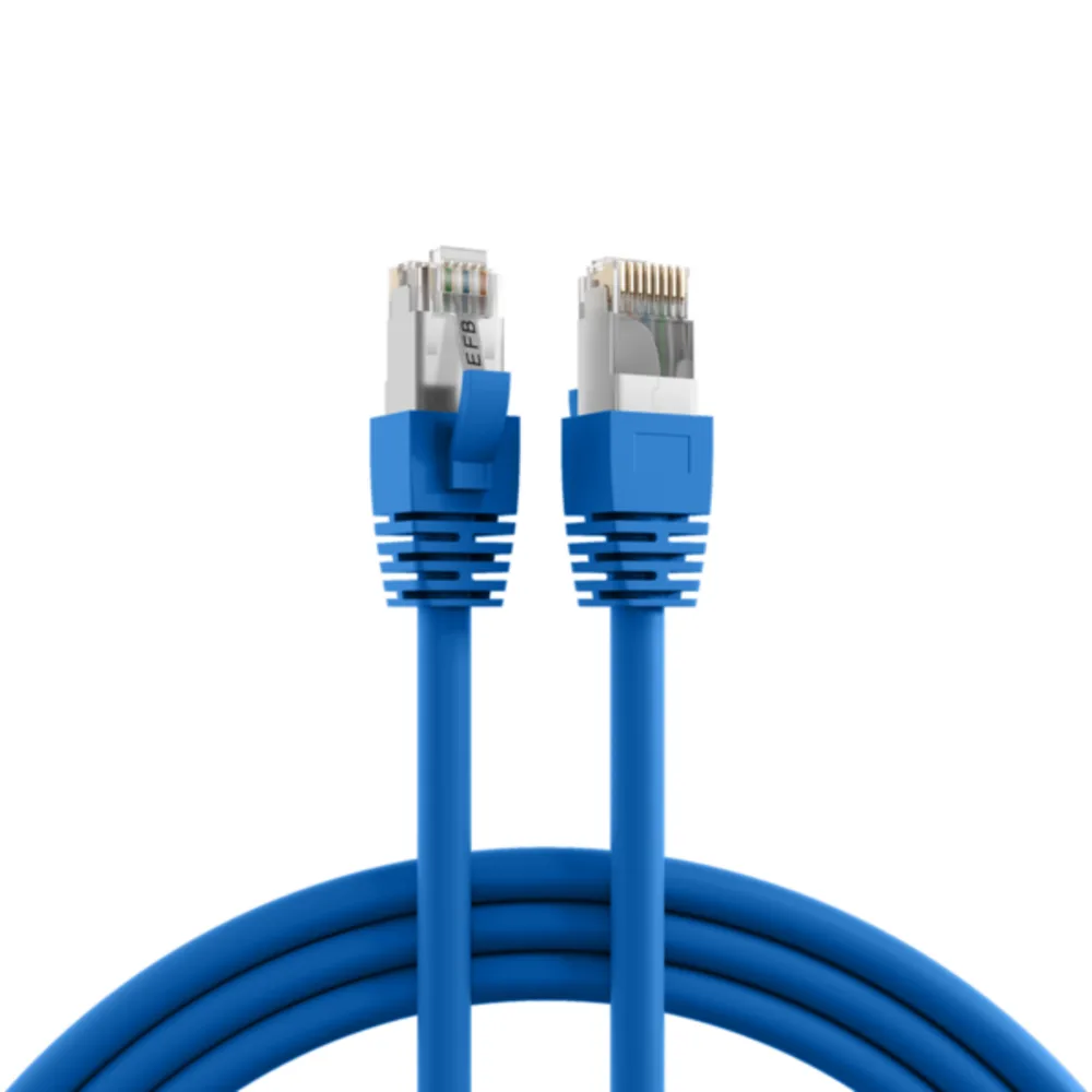 Patchkabel RJ45 Patchkabel Cat.8.1 S/FTP LSZH, BC blau 0,5m - 1 VPE = 10 Stï¿½ck van EFB Elektronik – productfoto
