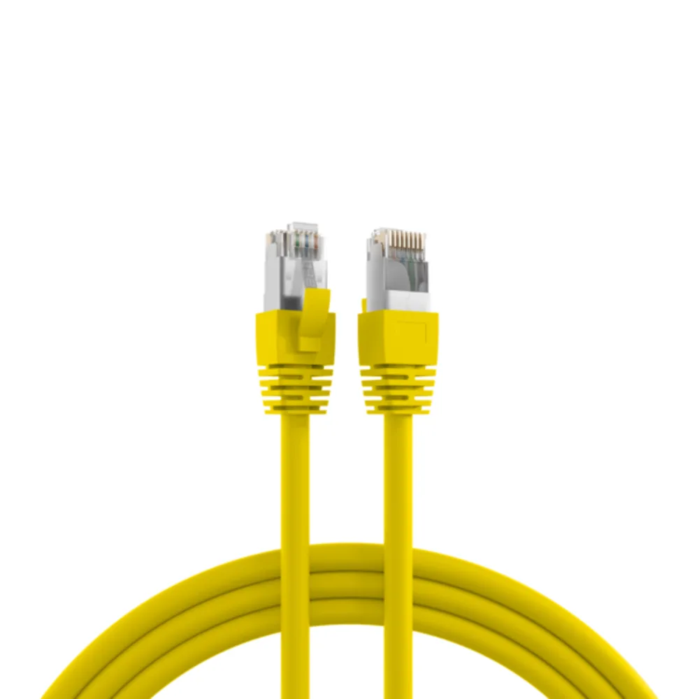 Patchkabel RJ45 Patchkabel Cat.8.1 S/FTP LSZH, BC gelb 1m - 1 VPE = 10 Stï¿½ck van EFB Elektronik – productfoto