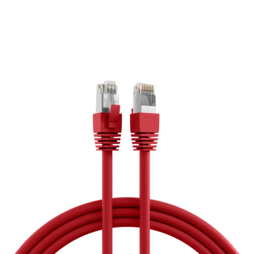 Patchkabel RJ45 Patchkabel Cat.8.1 S/FTP LSZH, BC rot 0,5m - 1 VPE = 10 Stï¿½ck by EFB Elektronik – product photo
