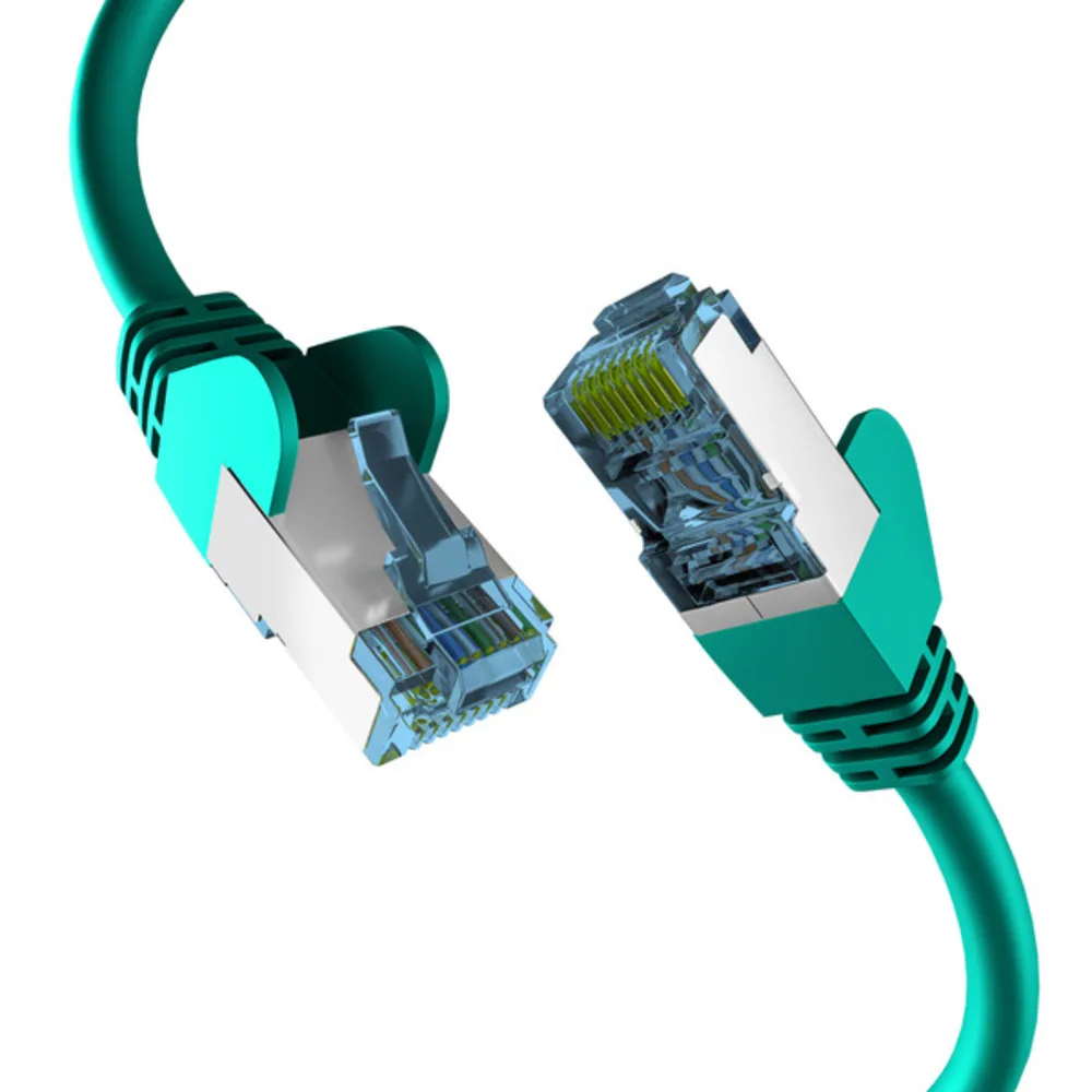 Patchkabel RJ45 PATCHKABEL mit CAT7 ROHKABEL GRÜN 10m, S/FTP PIMF Netzwerkkabel LAN DSL - 1 VPE = 5 Stï¿½ck de EFB Elektronik – photo produit