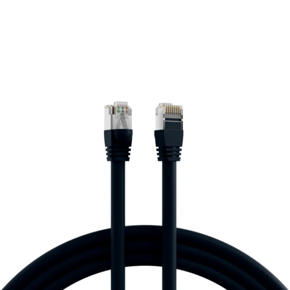Patchkabel RJ45 Patchkabel S/FTP, Cat.6, PVC, kurze, Tülle, UL, 6m, schwarz - 1 VPE = 50 Stï¿½ck de EFB Elektronik – photo produit