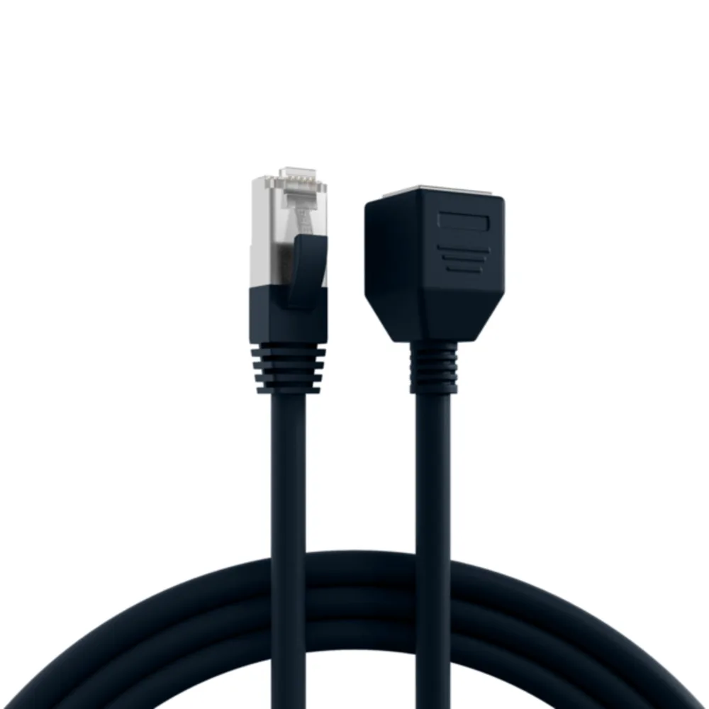 Patchkabel RJ45 Patchkabelverl. Cat.6A S/FTP LSZH, AWG26 schwarz 3m - 1 VPE = 10 Stï¿½ck von EFB Elektronik – Produktfoto