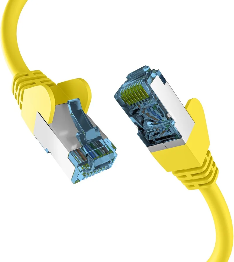 RJ45 PATCHKABEL mit CAT7 ROHKABEL GELB 30m by EFB Elektronik in Yellow – product photo