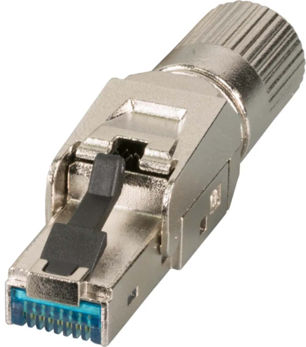 RJ45 Stecker + Zubehör RJ45 Premium Stecker STP, Cat.6A/ClassEA, feldkonfektionierbar, vollmetall - 1 VPE = 70 Stï¿½ck by EFB Elektronik – product photo