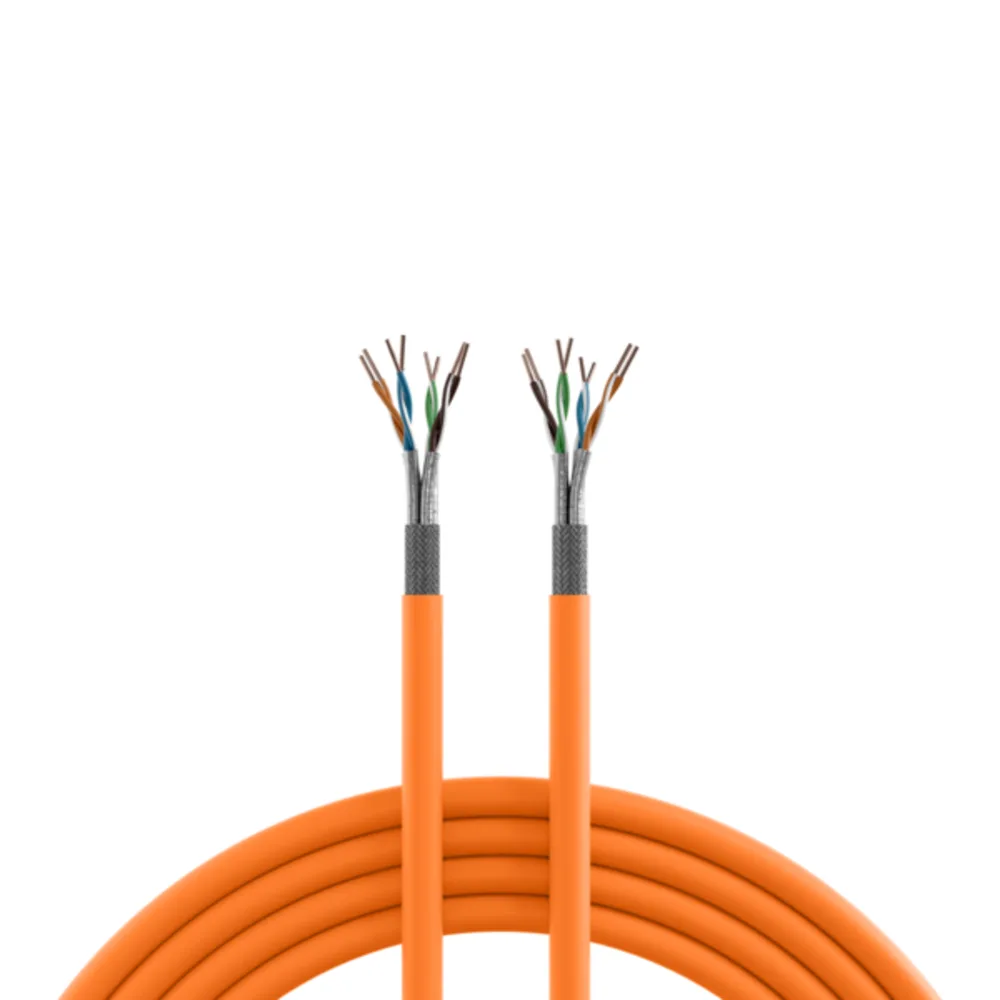 Verlegekabel LAN Cat.7 1000 AWG 23 S/FTP 4P, CPR Dca, orange - 1 VPE = 1000 Stï¿½ck by EFB Elektronik – product photo