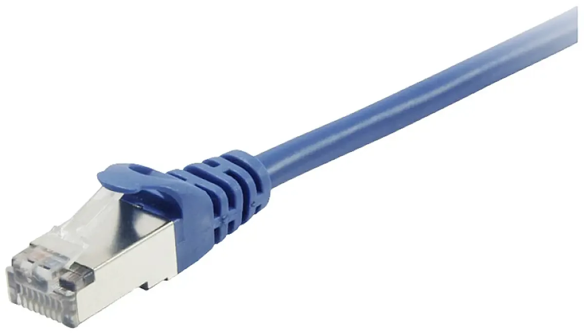 Equip 605537 RJ45 Netwerkkabel, patchkabel CAT 6 S/FTP 0.50 m Vergulde steekcontacten 1 stuk(s) by Equip in Blue – product photo