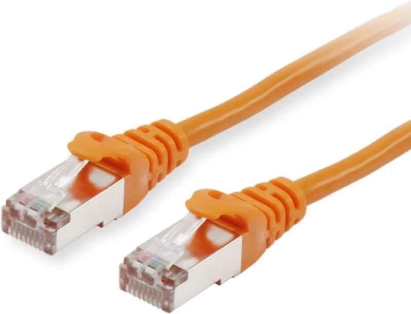 Equip 605579 RJ45 Netwerkkabel, patchkabel CAT 6 S/FTP 20.00 m Vergulde steekcontacten 1 stuk(s) by Equip in Orange – product photo