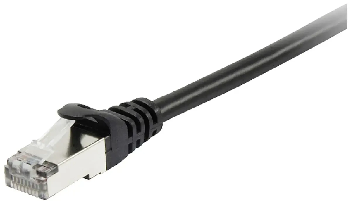 Skærmet Halogenfri Cat 6 S/ftp-netværkskabel 1 M fra Equip i Sort – produktbillede