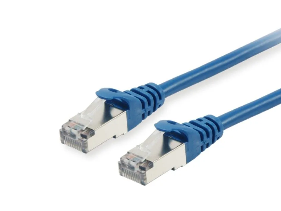 Patchkabel Cat6 S/FTP 2xRJ45 50.00m blau LSZH Polybeutel fra Equip – produktbillede