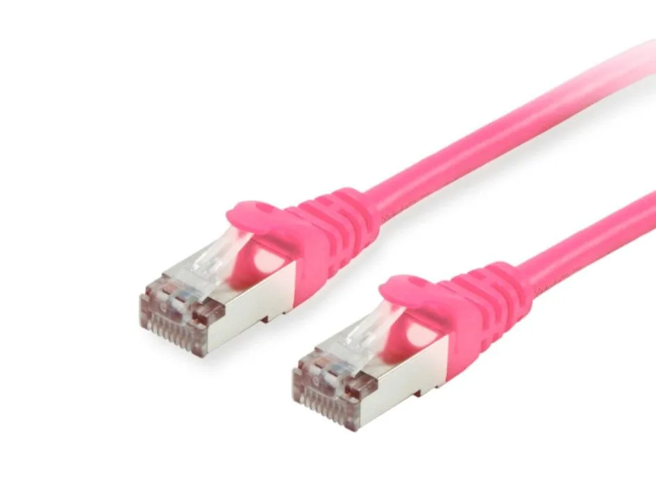 Patchkabel Cat6 S/FTP 2xRJ45 50.00m pink LSZH Polybeutel de Equip – photo produit