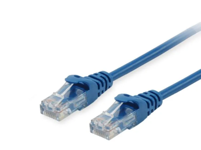 Patchkabel Cat6 U/UTP 2xRJ45 0.15m blau PVC Polybeutel by Equip – product photo
