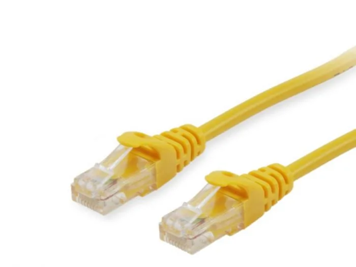 Patchkabel Cat6 U/UTP 2xRJ45 0.15m gelb PVC Polybeutel van Equip – productfoto