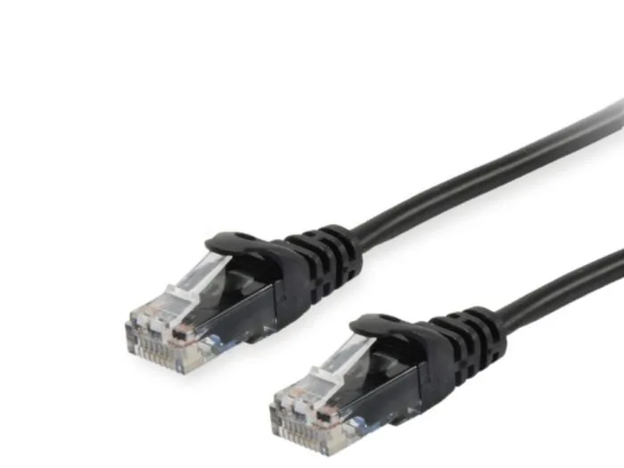 Patchkabel Cat6 U/UTP 2xRJ45 0.15m schwarz PVC Polybeutel van Equip – productfoto