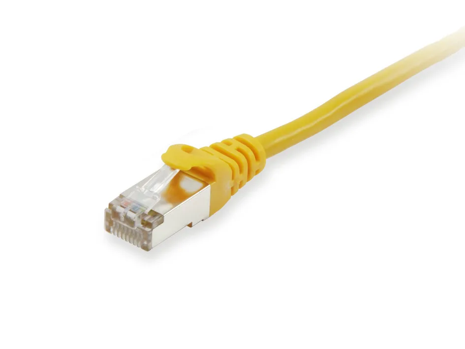 Patchkabel Cat6A S/FTP 2xRJ45 0.15m gelb LSZH Polybeutel by Equip – product photo