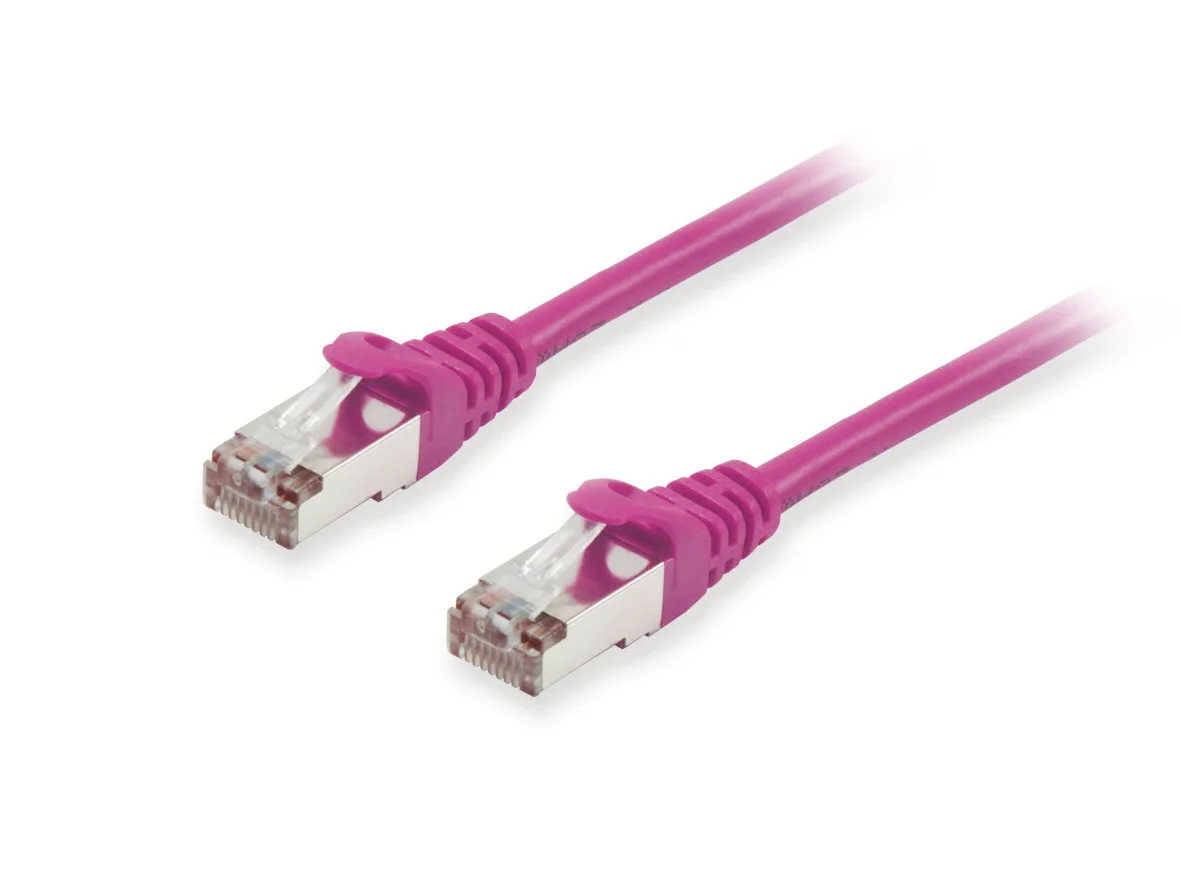 Patchkabel Cat6A S/FTP 2xRJ45 2.00m lila LSZH Polybeutel van Equip – productfoto