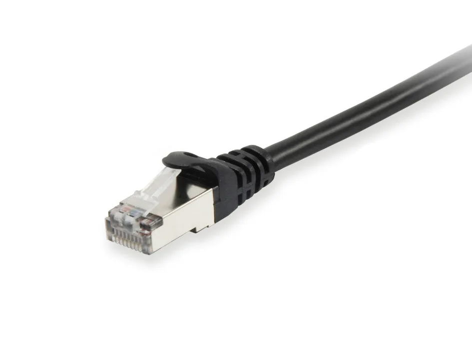 Patchkabel Cat6A S/FTP 2xRJ45 1.00m schwarz LSZH Polybeutel by Equip – product photo